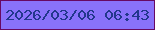 文字の大きさ：5、枠の色：680963、背景の色：8972fa、文字の色：22378d 無料ブログパーツのブログ時計