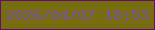 文字の大きさ：1、枠の色：680b71、背景の色：766e0e、文字の色：7d51a0 無料ブログパーツのブログ時計