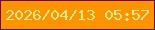 文字の大きさ：5、枠の色：680c32、背景の色：fc9402、文字の色：deea8a 無料ブログパーツのブログ時計