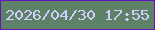 文字の大きさ：4、枠の色：6812bb、背景の色：5d8267、文字の色：d1cffc 無料ブログパーツのブログ時計