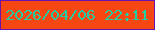 文字の大きさ：3、枠の色：6813af、背景の色：f64713、文字の色：28cca1 無料ブログパーツのブログ時計
