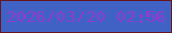 文字の大きさ：3、枠の色：68141b、背景の色：4062c5、文字の色：913cd1 無料ブログパーツのブログ時計