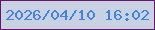 文字の大きさ：5、枠の色：681569、背景の色：c9d2e3、文字の色：4582db 無料ブログパーツのブログ時計