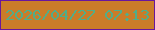 文字の大きさ：2、枠の色：68169d、背景の色：ca7c29、文字の色：52ad88 無料ブログパーツのブログ時計