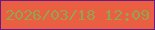 文字の大きさ：4、枠の色：681a88、背景の色：ea5e41、文字の色：93a34f 無料ブログパーツのブログ時計