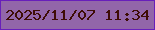 文字の大きさ：2、枠の色：681fba、背景の色：9266a9、文字の色：3e0d06 無料ブログパーツのブログ時計