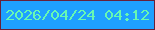 文字の大きさ：2、枠の色：68203a、背景の色：1fa0ff、文字の色：67f8b2 無料ブログパーツのブログ時計