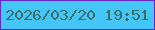 文字の大きさ：2、枠の色：6825c9、背景の色：45c6f8、文字の色：3d6b65 無料ブログパーツのブログ時計