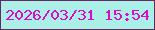 文字の大きさ：3、枠の色：682662、背景の色：abf0e6、文字の色：d80cce 無料ブログパーツのブログ時計