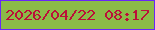 文字の大きさ：5、枠の色：6827f8、背景の色：8bbb48、文字の色：bb0f39 無料ブログパーツのブログ時計