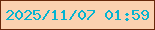 文字の大きさ：5、枠の色：68280c、背景の色：fbd1b1、文字の色：04b4d1 無料ブログパーツのブログ時計