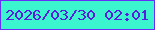 文字の大きさ：5、枠の色：682df7、背景の色：3af5cd、文字の色：591be0 無料ブログパーツのブログ時計