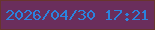 文字の大きさ：2、枠の色：68352d、背景の色：6a2e5c、文字の色：2b83de 無料ブログパーツのブログ時計