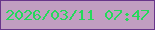 文字の大きさ：2、枠の色：68358a、背景の色：c19ec1、文字の色：24d95a 無料ブログパーツのブログ時計