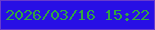 文字の大きさ：1、枠の色：683bcd、背景の色：280fe5、文字の色：31a442 無料ブログパーツのブログ時計