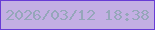 文字の大きさ：3、枠の色：683cd5、背景の色：c3afe3、文字の色：95a6ba 無料ブログパーツのブログ時計