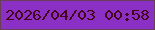 文字の大きさ：1、枠の色：683f56、背景の色：8a30c4、文字の色：48021b 無料ブログパーツのブログ時計