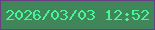 文字の大きさ：5、枠の色：683f81、背景の色：40865a、文字の色：49f695 無料ブログパーツのブログ時計