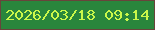 文字の大きさ：2、枠の色：68443b、背景の色：29863c、文字の色：cbf84a 無料ブログパーツのブログ時計