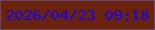 文字の大きさ：3、枠の色：684672、背景の色：6a2308、文字の色：1902ed 無料ブログパーツのブログ時計