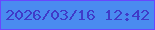 文字の大きさ：4、枠の色：6847fd、背景の色：4a8bf0、文字の色：3f3bc9 無料ブログパーツのブログ時計