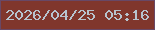 文字の大きさ：2、枠の色：684866、背景の色：80362c、文字の色：b7c4ce 無料ブログパーツのブログ時計