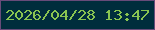 文字の大きさ：4、枠の色：684b79、背景の色：002d3c、文字の色：89c451 無料ブログパーツのブログ時計