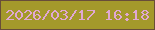 文字の大きさ：5、枠の色：684d39、背景の色：a4992b、文字の色：e0a8d4 無料ブログパーツのブログ時計