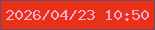 文字の大きさ：3、枠の色：684d6c、背景の色：e93118、文字の色：f7abcf 無料ブログパーツのブログ時計