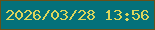 文字の大きさ：4、枠の色：685018、背景の色：04717a、文字の色：dbd55c 無料ブログパーツのブログ時計
