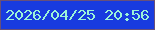 文字の大きさ：1、枠の色：685079、背景の色：183bdf、文字の色：9cf3d8 無料ブログパーツのブログ時計