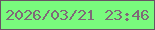 文字の大きさ：2、枠の色：685364、背景の色：79fa7d、文字の色：7f6978 無料ブログパーツのブログ時計