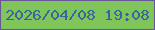 文字の大きさ：5、枠の色：685499、背景の色：80c559、文字の色：38659e 無料ブログパーツのブログ時計