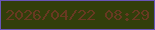 文字の大きさ：1、枠の色：6854b8、背景の色：323e0b、文字の色：683922 無料ブログパーツのブログ時計