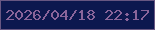 文字の大きさ：5、枠の色：685782、背景の色：0d184f、文字の色：8a659a 無料ブログパーツのブログ時計