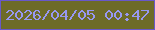 文字の大きさ：2、枠の色：6858ca、背景の色：6d6b28、文字の色：9798f3 無料ブログパーツのブログ時計