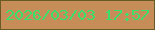 文字の大きさ：2、枠の色：685a24、背景の色：c68d59、文字の色：39e06c 無料ブログパーツのブログ時計