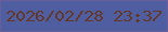 文字の大きさ：3、枠の色：685e9a、背景の色：4f5ea1、文字の色：633829 無料ブログパーツのブログ時計