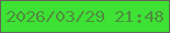 文字の大きさ：4、枠の色：686358、背景の色：3de234、文字の色：508d3f 無料ブログパーツのブログ時計