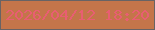 文字の大きさ：2、枠の色：686364、背景の色：c4754a、文字の色：e85e72 無料ブログパーツのブログ時計