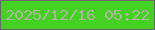 文字の大きさ：3、枠の色：68666b、背景の色：45d122、文字の色：adb59d 無料ブログパーツのブログ時計