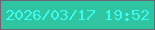 文字の大きさ：1、枠の色：686773、背景の色：30c5a1、文字の色：3bfbf2 無料ブログパーツのブログ時計