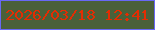 文字の大きさ：5、枠の色：6868f6、背景の色：4a603a、文字の色：e42c02 無料ブログパーツのブログ時計