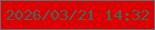 文字の大きさ：2、枠の色：686b73、背景の色：dc0002、文字の色：456859 無料ブログパーツのブログ時計