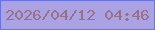 文字の大きさ：2、枠の色：6871ee、背景の色：aaa2e3、文字の色：967189 無料ブログパーツのブログ時計