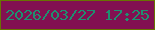 文字の大きさ：3、枠の色：687301、背景の色：821051、文字の色：1e9070 無料ブログパーツのブログ時計