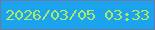 文字の大きさ：2、枠の色：687aa5、背景の色：1ca3ee、文字の色：ade963 無料ブログパーツのブログ時計