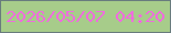 文字の大きさ：5、枠の色：687c7d、背景の色：a7cc8a、文字の色：ef6ddd 無料ブログパーツのブログ時計