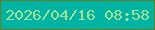 文字の大きさ：4、枠の色：687e24、背景の色：00b4a3、文字の色：a6e199 無料ブログパーツのブログ時計