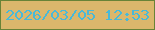 文字の大きさ：2、枠の色：688337、背景の色：dbb76c、文字の色：48b9d9 無料ブログパーツのブログ時計